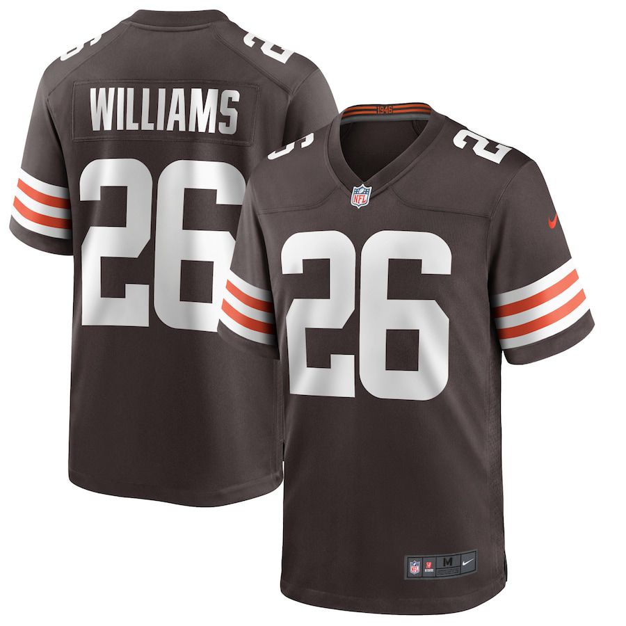 Men Cleveland Browns #26 Greedy Williams Nike Brown Game Player NFL Jersey